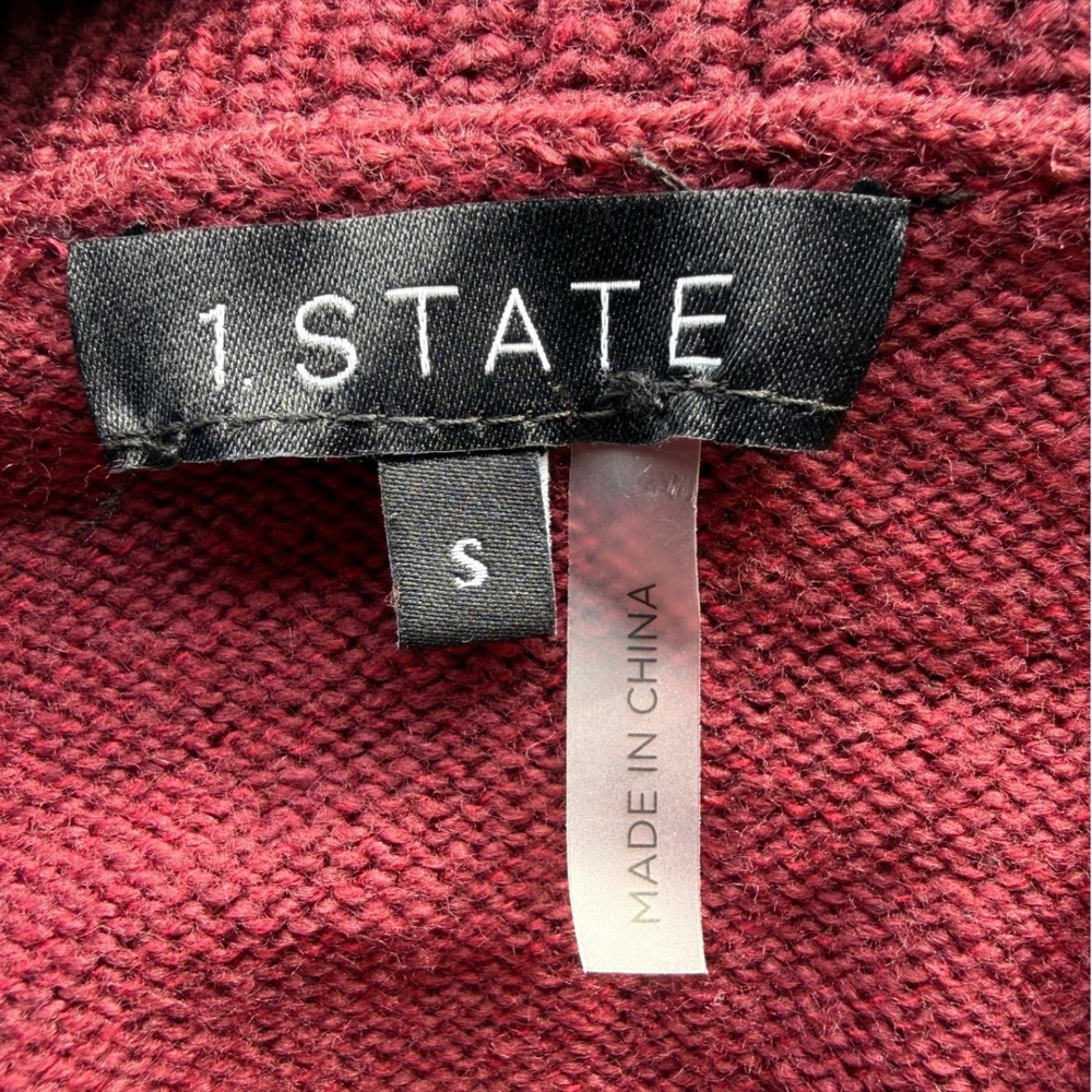 1 State womens pink funnel neck knit sweater size small new with tags - Picture 3 of 7